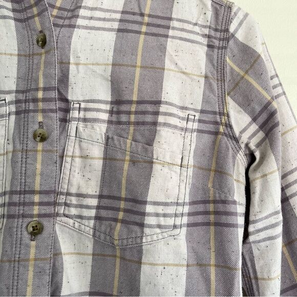 Carhartt Women’s 3/4 Sleeve Midweight Plaid Shirt Size XS - Picture 3 of 9